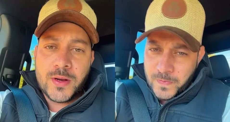 Caio Afiune falando sobre sua condição de saúde em vídeo