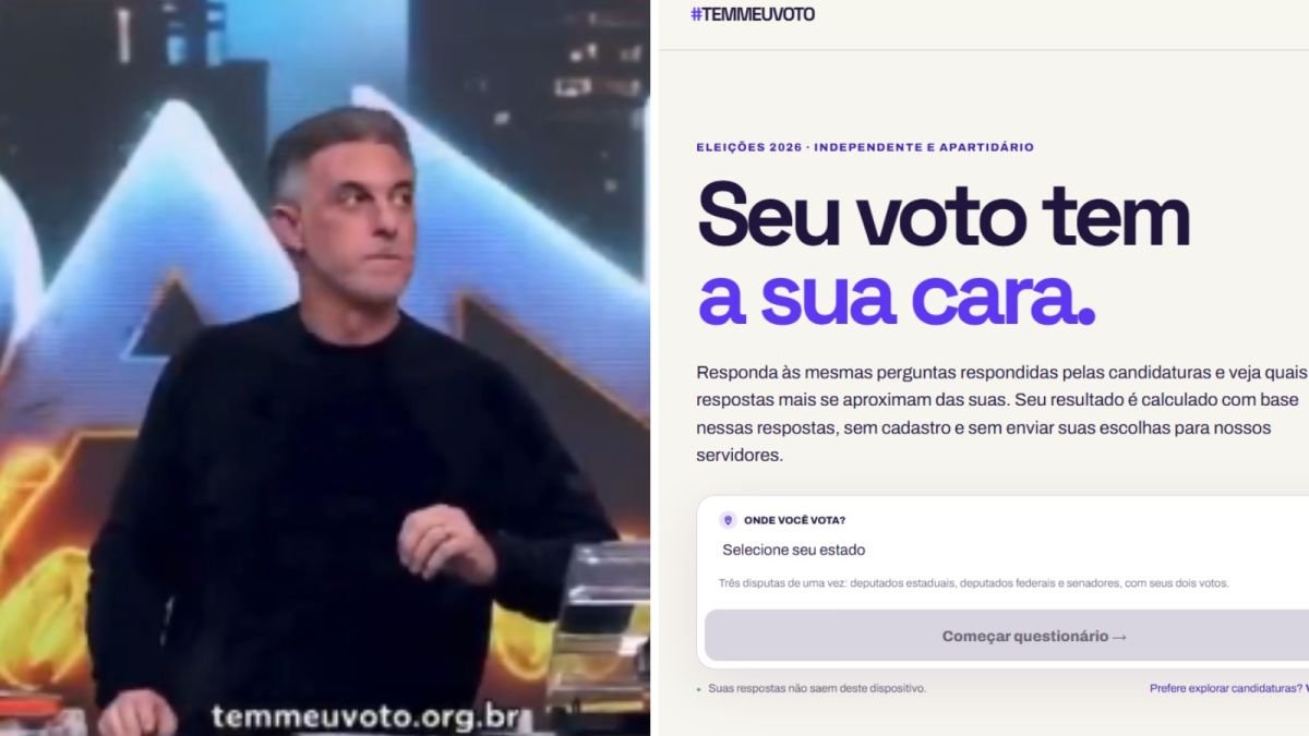 Luciano Huck anuncia plataforma TemMeuVoto no Domingão
